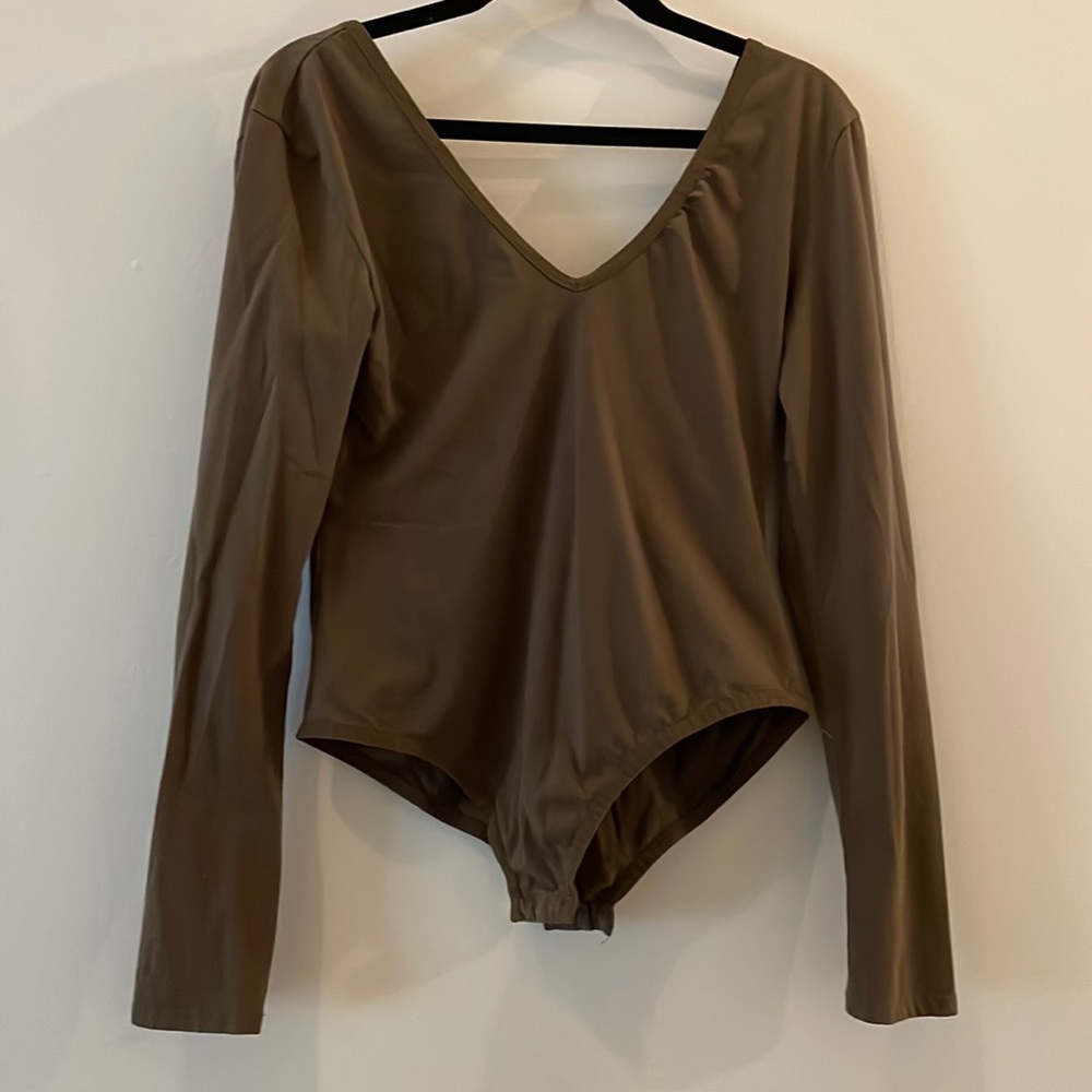 olive green bodysuit